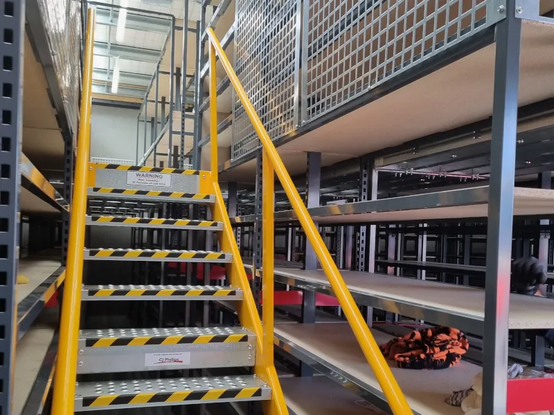 Shelf Racking and Stairs